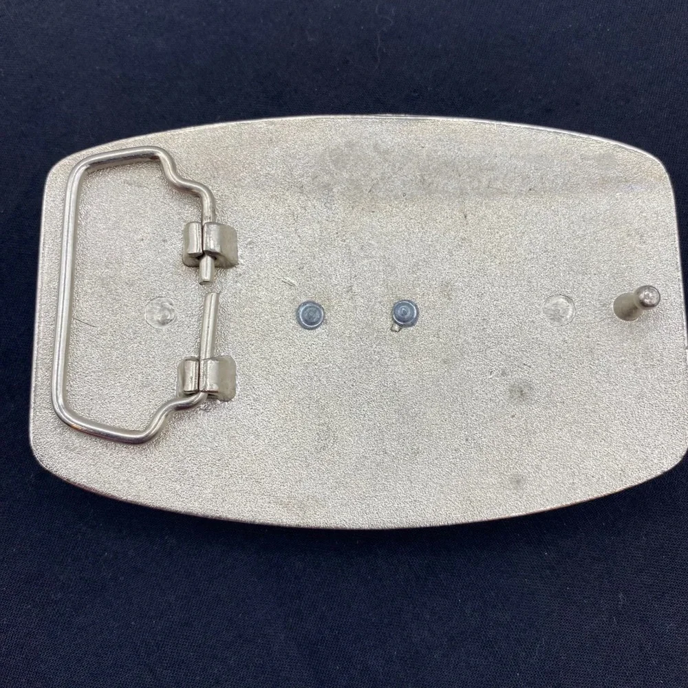 Skull Crossbones Belt Buckle Gold Silver Two-Tone Metal Biker Rock Edge Punk Y2K